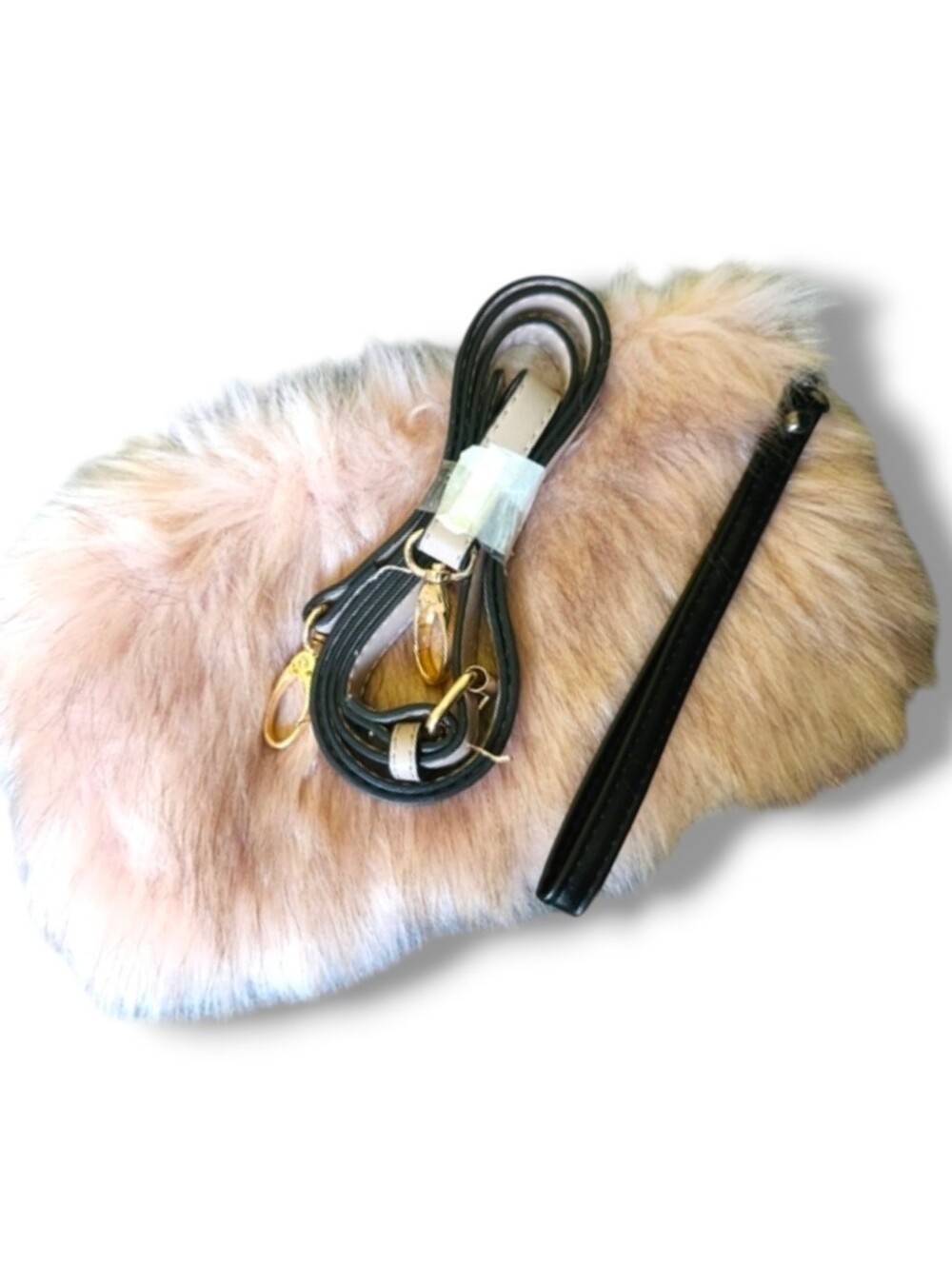 Pink Faux Fur Clutch Purse Soft Girl Coquette Barbiecore Pastel Bag Y2K Glam